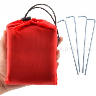 OEM Camping Waterproof Nylon Mini Picnic Beach Blanket with Fastening Nail