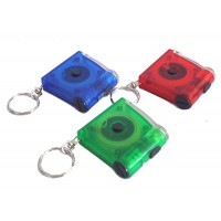 Promotion Plastic Mini Tape Measure Keyring with LED Light